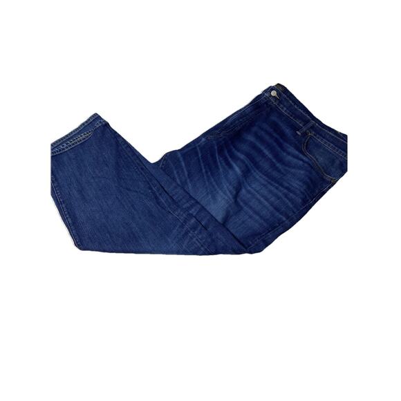 Polo Ralph Lauren Jeans Mens Tag 52Bx30 Actual 52x28.5 Blue Straight Big Whisker - Picture 1 of 13